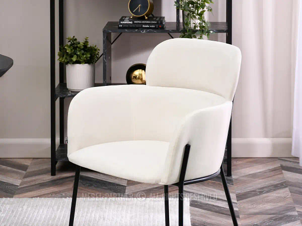 Zonder categorie BIAGIO design szék, krémszínű velúr 12