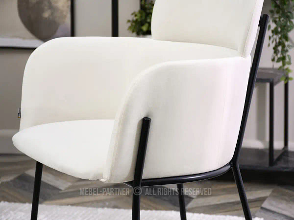 Zonder categorie BIAGIO design szék, krémszínű velúr 11
