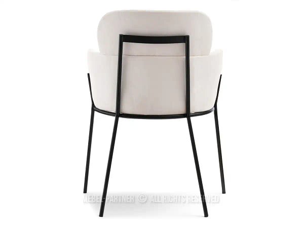 Zonder categorie BIAGIO design szék, krémszínű velúr 8