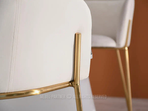 Zonder categorie BIAGIO design szék, krémszínű velúr, arany 12