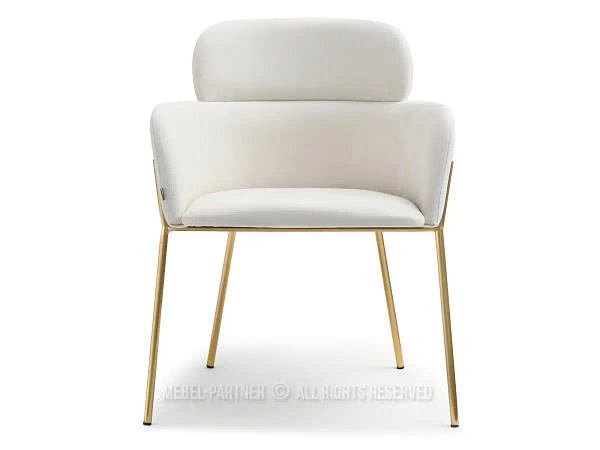 Zonder categorie BIAGIO design szék, krémszínű velúr, arany 8