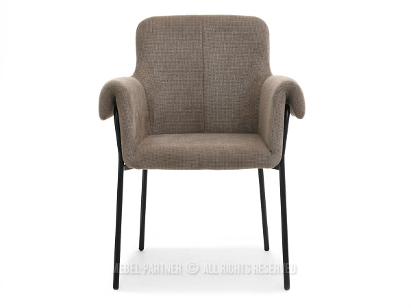 Zonder categorie MATIAS karfás design étkezőszék, taupe-fekete 2