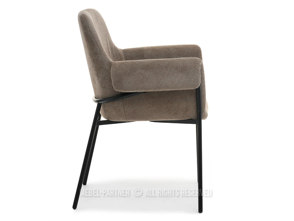 Zonder categorie MATIAS karfás design étkezőszék, taupe-fekete 3