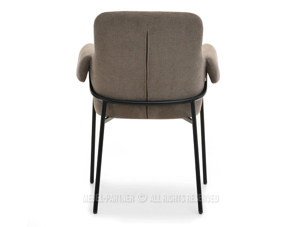 Zonder categorie MATIAS karfás design étkezőszék, taupe-fekete 4