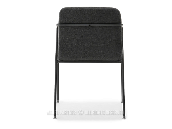 Zonder categorie AGNAR karfás design étkezőszék, szürke-fekete 4