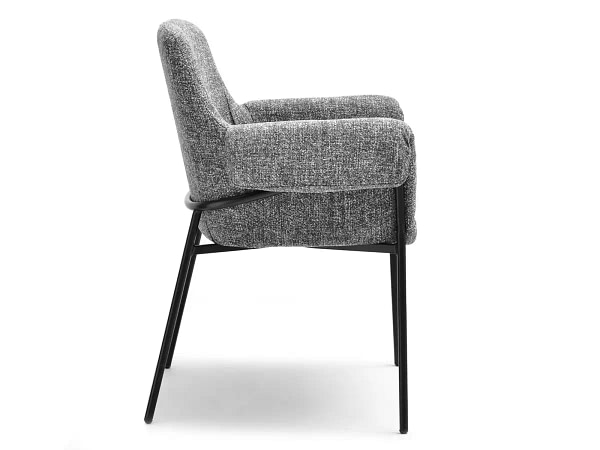 Zonder categorie MATIAS karfás design étkezőszék, szürke melange-fekete 3