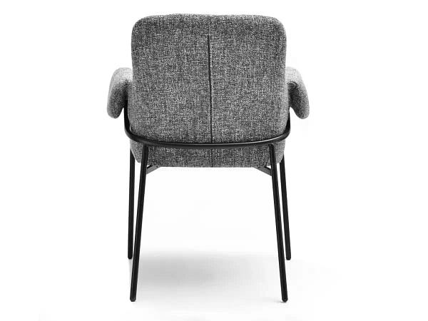 Zonder categorie MATIAS karfás design étkezőszék, szürke melange-fekete 4
