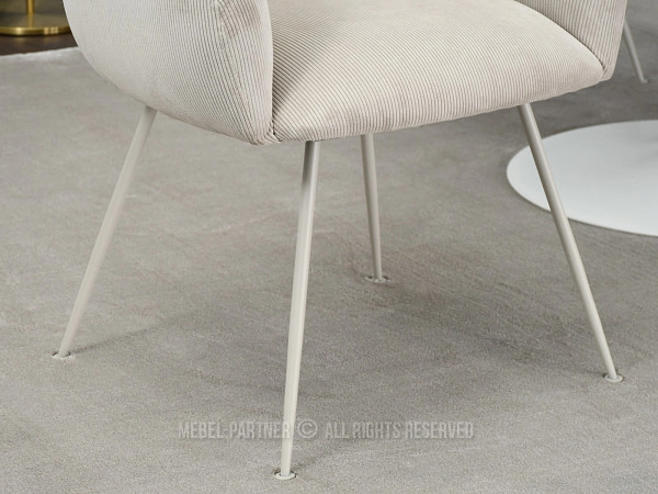 Zonder categorie MIDO design szék, beige kordbársony-szürke 9