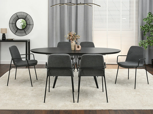 Ulrik ULRIK karfás design étkezőszék, grafit-fekete 7