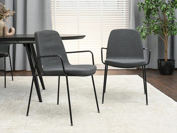 Ulrik ULRIK karfás design étkezőszék, grafit-fekete 3
