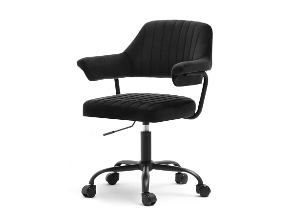 Forgószékek MERLIN retro forgószék, fekete velúr-fekete