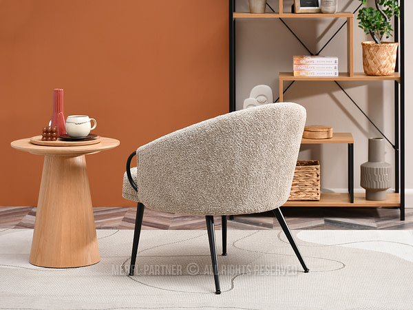 Clara CLARA szalonfotel, beige-fekete 7