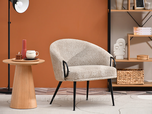 Clara CLARA szalonfotel, beige-fekete 2