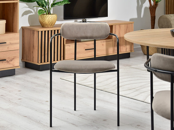 Malaga karosszék MALAGA karosszék, beige velúr-fekete 5