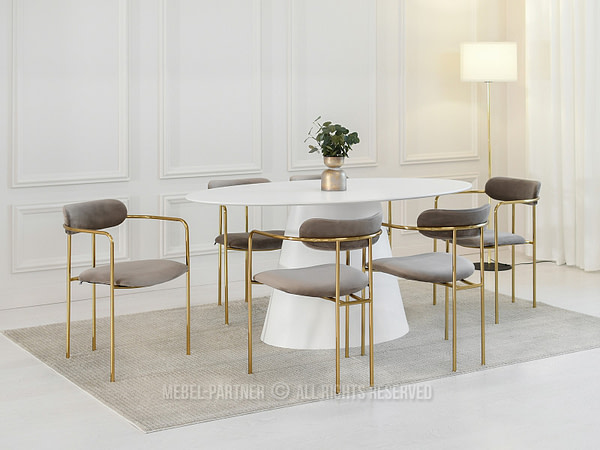 Malaga karosszék MALAGA karosszék, beige velúr-arany 4