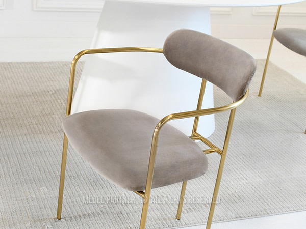 Malaga karosszék MALAGA karosszék, beige velúr-arany 5