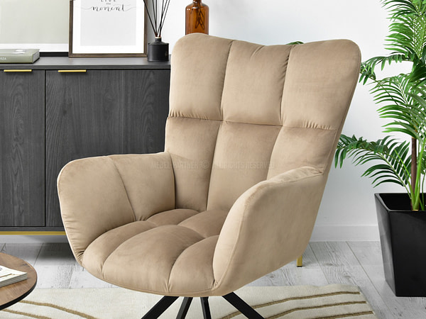 Kira KIRA fotel, beige velúr 7