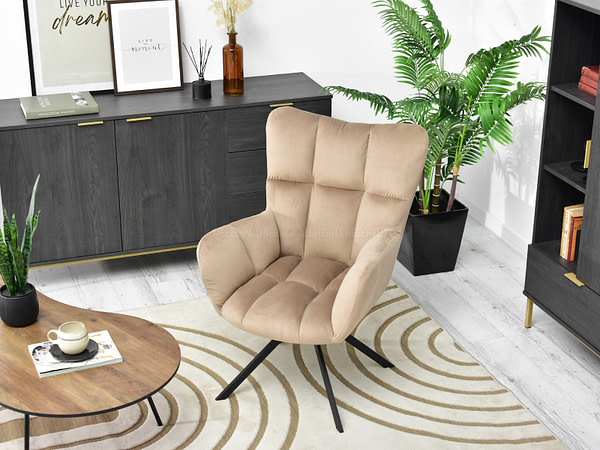 Kira KIRA fotel, beige velúr 5