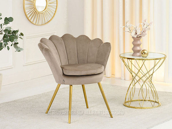 Lazar LAZAR kagylófotel, beige-arany 2