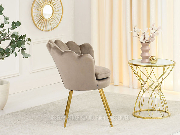 Lazar LAZAR kagylófotel, beige-arany 4