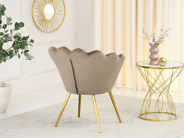 Lazar LAZAR kagylófotel, beige-arany 5