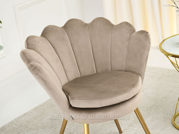 Lazar LAZAR kagylófotel, beige-arany 6