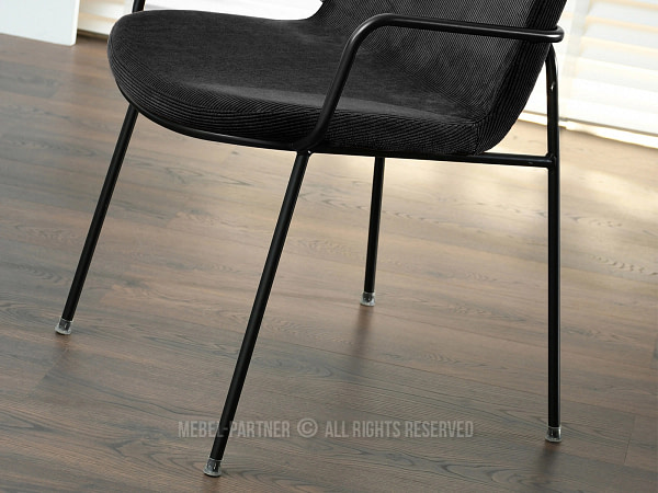 Ulrik ULRIK karfás design étkezőszék, fekete kordbársony-fekete 11