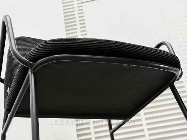 Ulrik ULRIK karfás design étkezőszék, fekete kordbársony-fekete 12