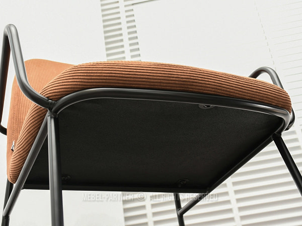 Ulrik ULRIK karfás design étkezőszék, vörösréz kordbársony-fekete 11