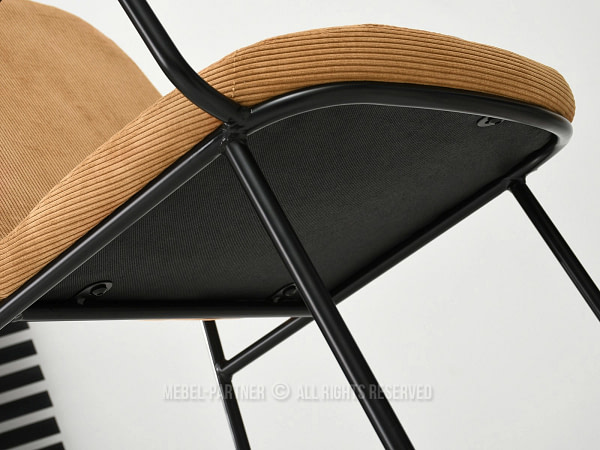 Ulrik ULRIK karfás design étkezőszék, homokszínű kordbársony-fekete 12