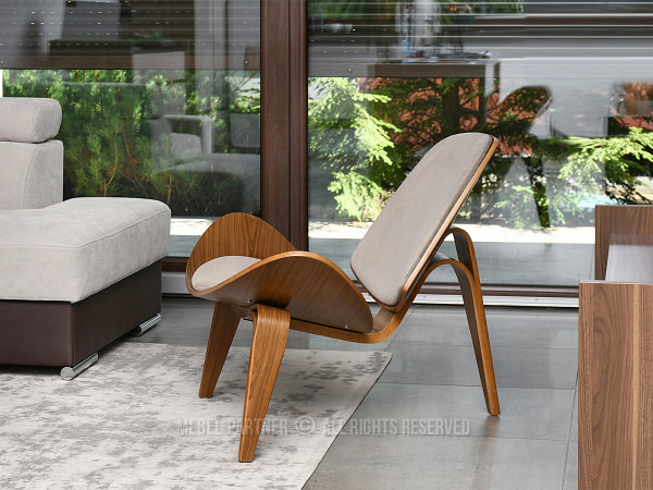 Roland ROLAND design fotel, beige velúr-dió 4