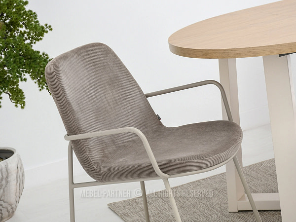 Ulrik ULRIK karfás design étkezőszék, sötét bézs kordbársony-bézs 6