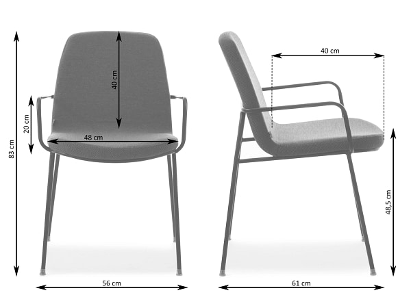 Ulrik ULRIK karfás design étkezőszék, vörösréz kordbársony-fekete 12