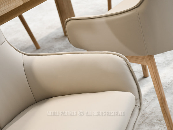Cordia CORDIA étkezőszék, beige ekobőr-tölgy 7