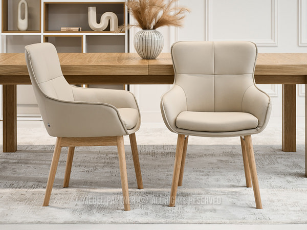 Cordia CORDIA étkezőszék, beige ekobőr-tölgy 2