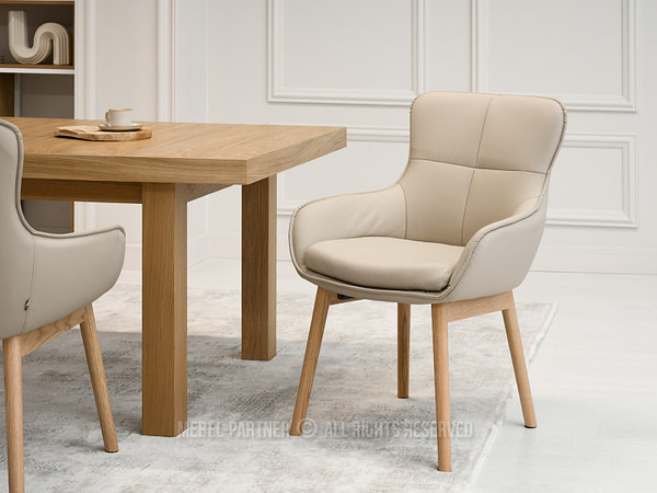 Cordia CORDIA étkezőszék, beige ekobőr-tölgy 3