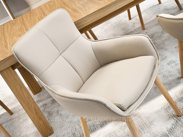 Cordia CORDIA étkezőszék, beige ekobőr-tölgy 5