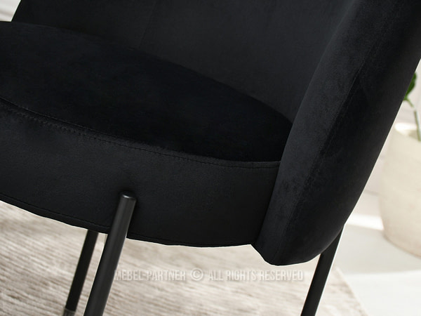 Charlot CHARLOT design szék, fekete velúr-fekete 8