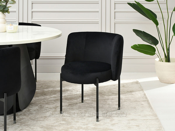 Charlot CHARLOT design szék, fekete velúr-fekete 2