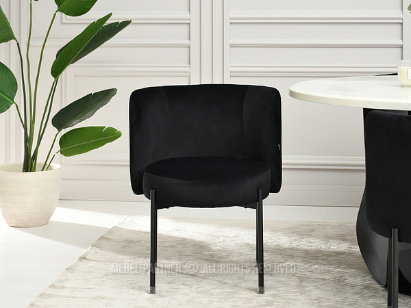 Charlot CHARLOT design szék, fekete velúr-fekete 3