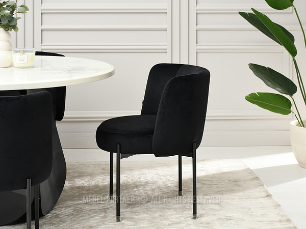 Charlot CHARLOT design szék, fekete velúr-fekete 4