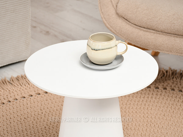 Design asztalok OTTAWA 45 kávézó asztal, fehér 5