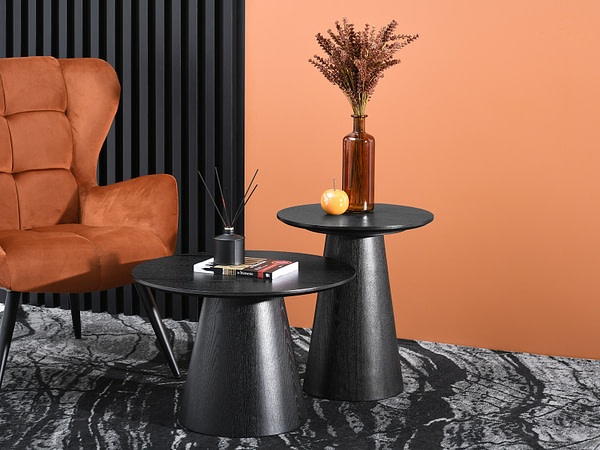 Design asztalok OTTAWA 45 kávézó asztal, fekete 5