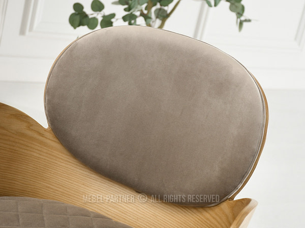 Hajlított székek ARIA karfás étkezőszék, tölgy-beige velúr 7