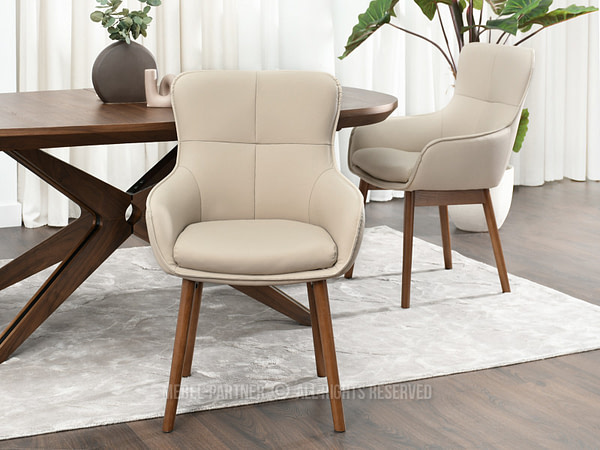 Cordia CORDIA étkezőszék, beige ekobőr-dió 3