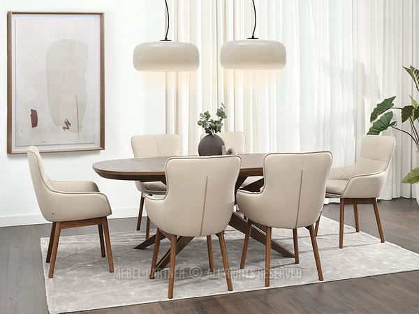 Cordia CORDIA étkezőszék, beige ekobőr-dió 4