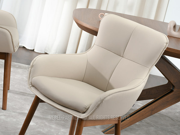 Cordia CORDIA étkezőszék, beige ekobőr-dió 5