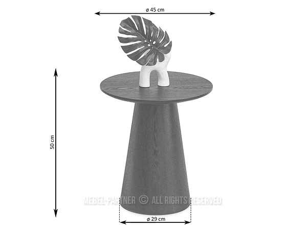 Design asztalok OTTAWA 45 kávézó asztal, fekete 11