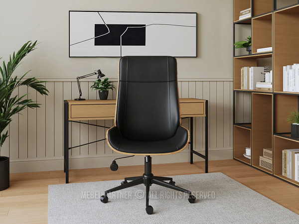 Forgófotelek AUSTIN irodai forgófotel, fekete-tölgy, fekete láb 6