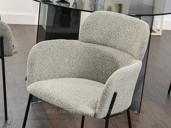 Biagio BIAGIO karfás design szék, dark beige 6